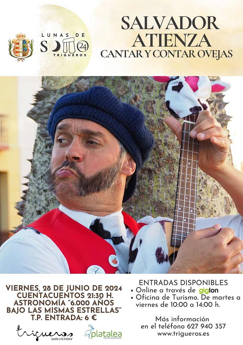 Salvador Atienza en concierto cantar y contar ovejas Lunas de Soto Trigueros 28 de junio 2024