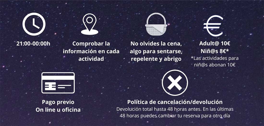 Condiciones noches de estrellas