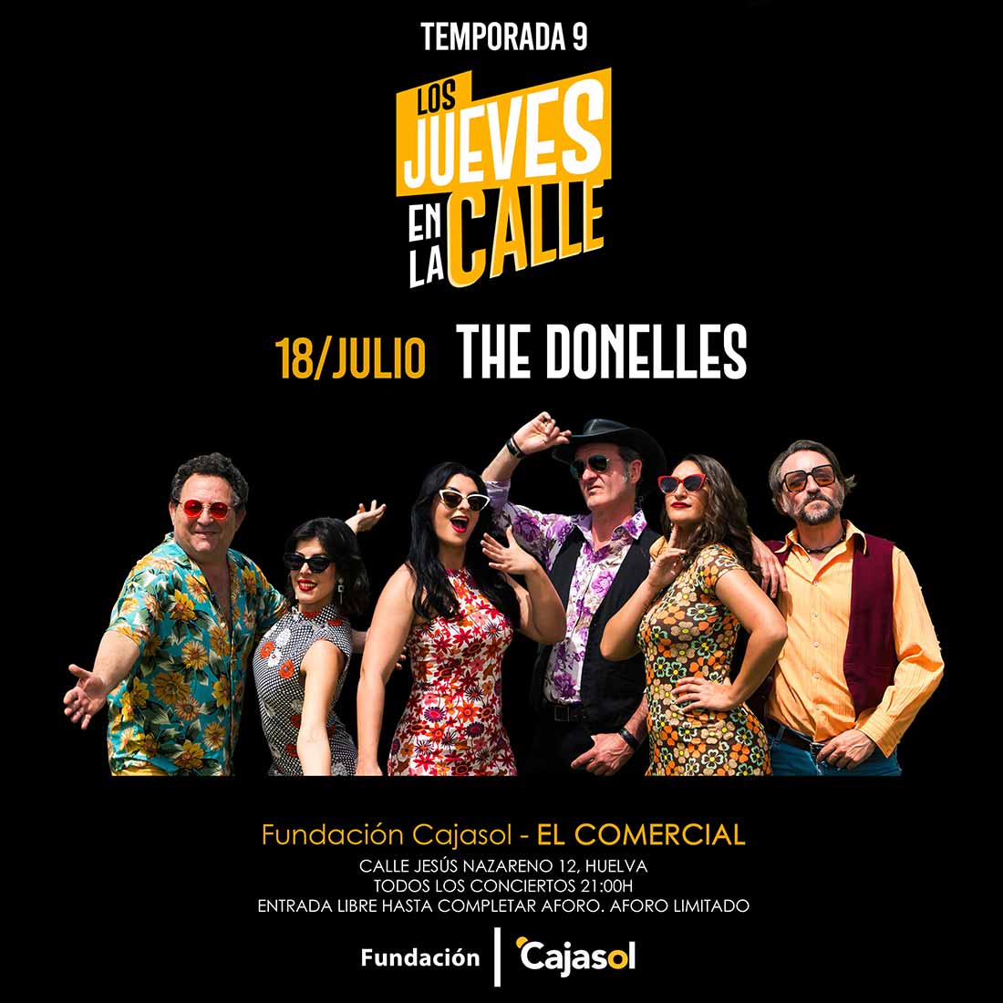 The Donelles 18 de julio en concierto Los jueves en la calle fundacion cajasol 1
