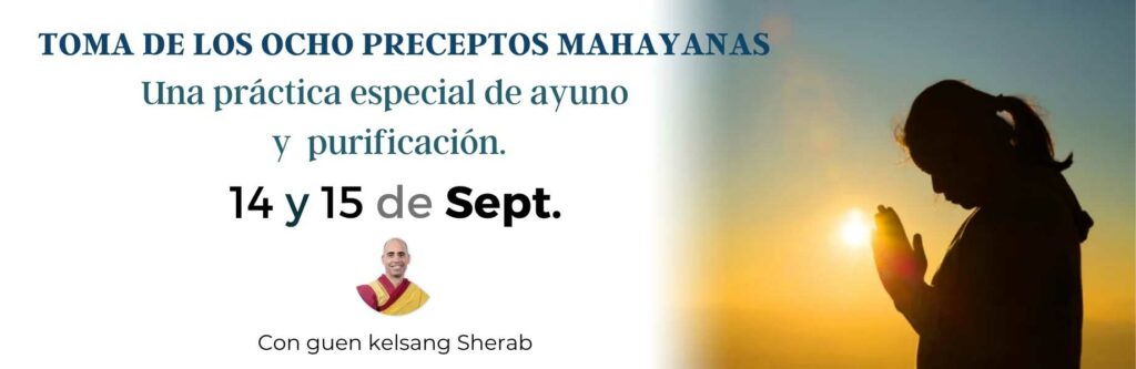 14 15 de septiembre practica de la toma de los ocho preceptos mahayanas Huelva 2024