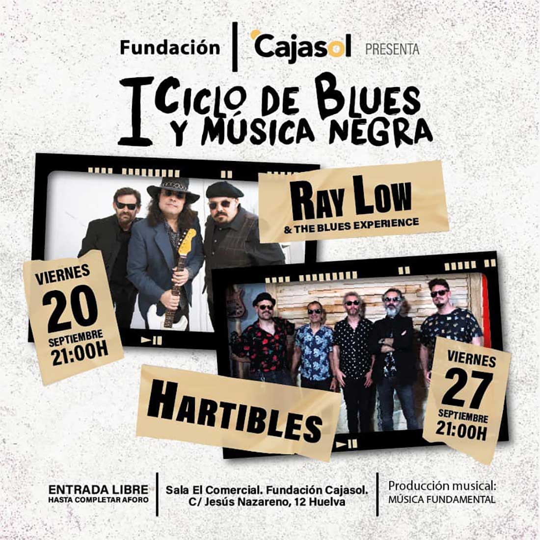 Ciclo de blues y musica negra fundacion cajasol 2024 septiembre Ray Low los hartibles 20 27