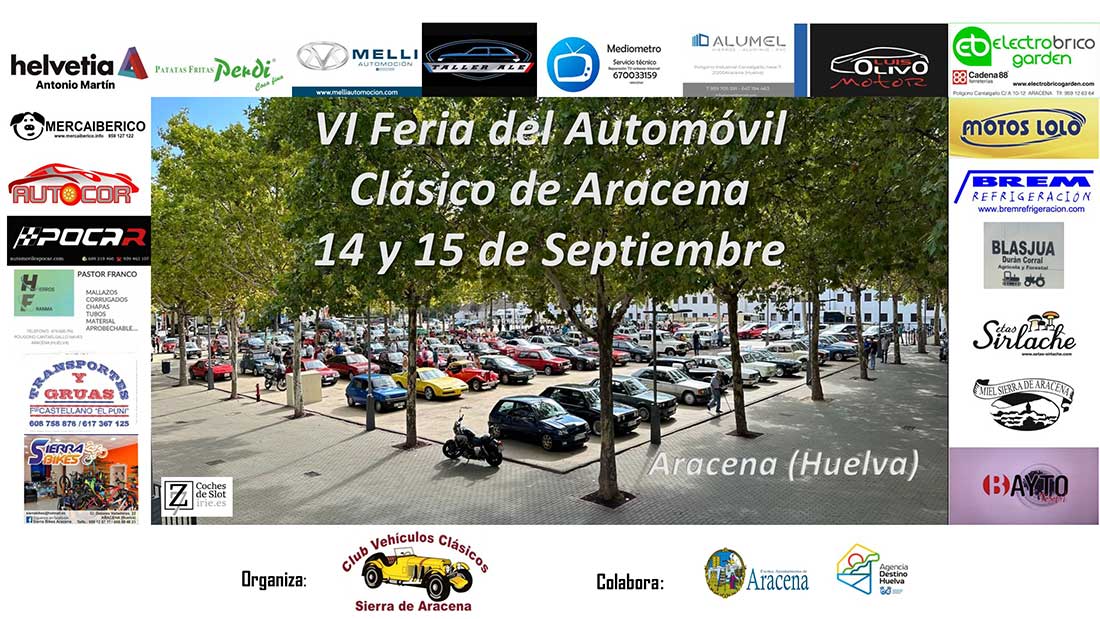 Feria del automovil clasico de Aracena 14 y 15 de septiembre 2024 coches