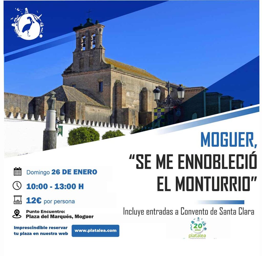 visita guiada a Moguer con Platalea el 26 de enero 2025