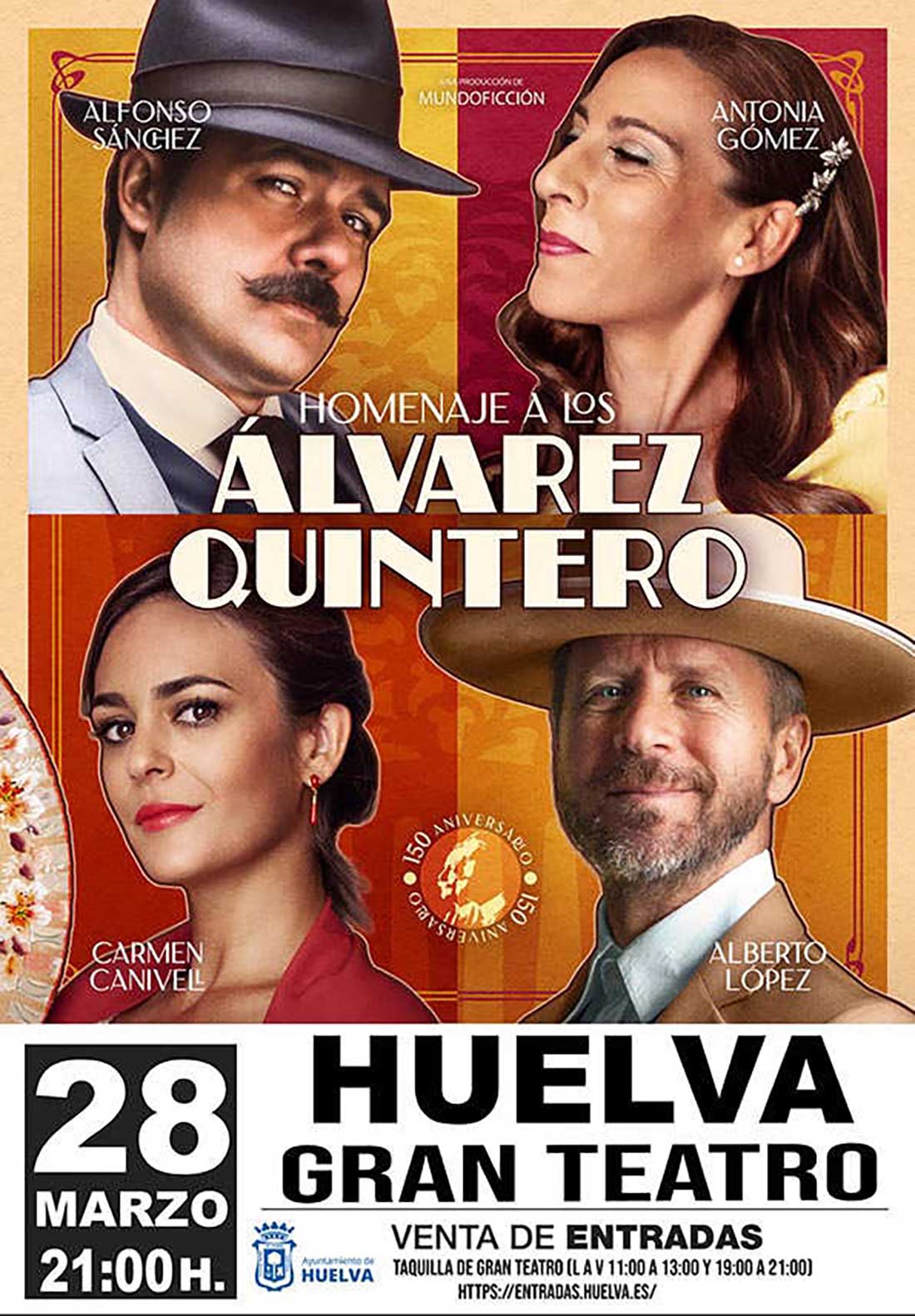 homenaje a los Alvarez quintero los compadres teatro 28 de marzo 2025 Huelva