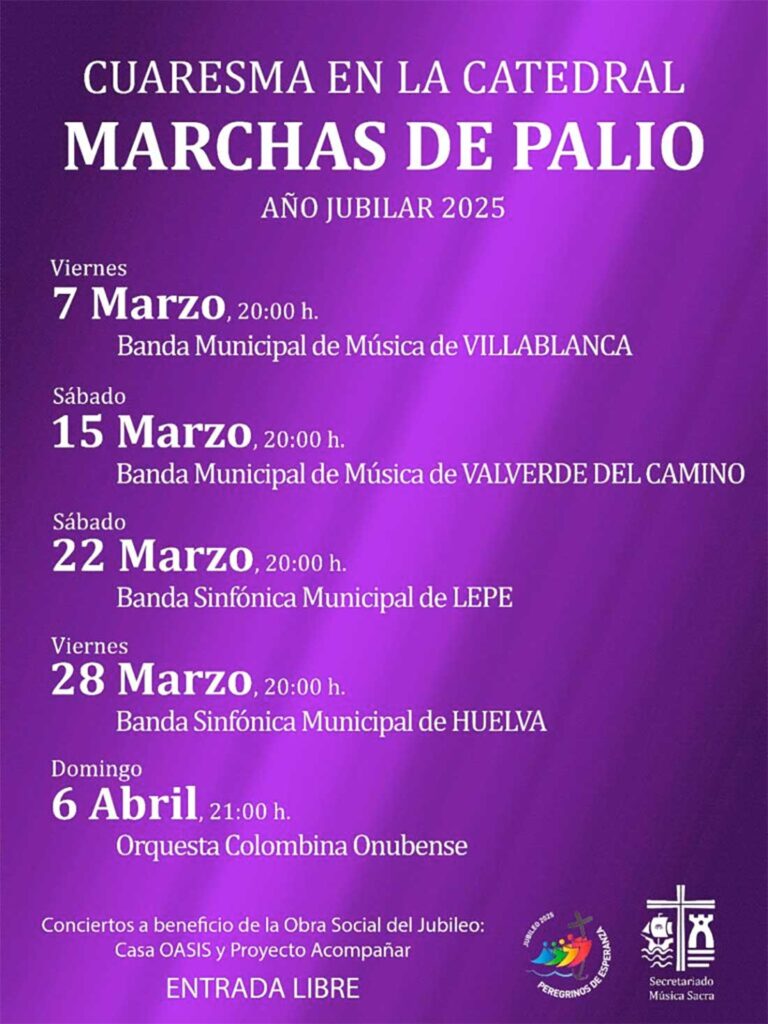 programacion Cuaresma en la catedral marchas de palio marzo 2025